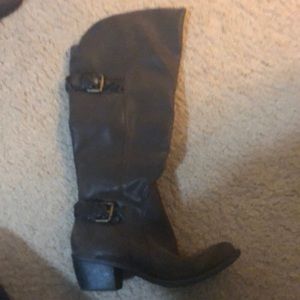 Brown tall boots